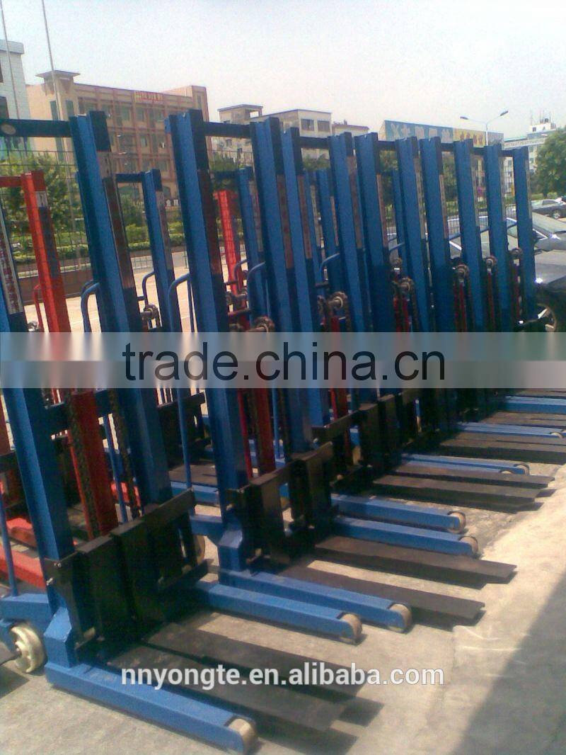 Manual stacker price hydraulic manual forklift for sale/ manual pallet stacker