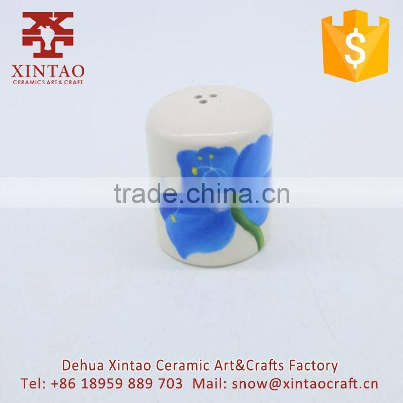 custom design creative restaurant tableware blue flower ceramic napkin holder