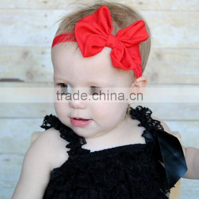 fabric handmade bow hair band for kid's hair accessories