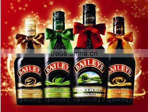 Elastic loop ribbon bow for wine bottles