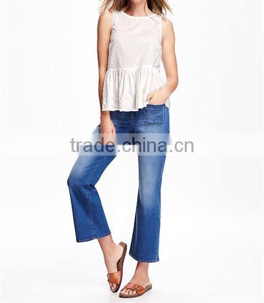 2016 Fashion Embroidered Peplum Top for Women HST8060