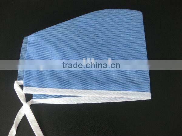 Sterile Disposable Nonwoven Fabric Medical Surgical Doctor Banded Cap