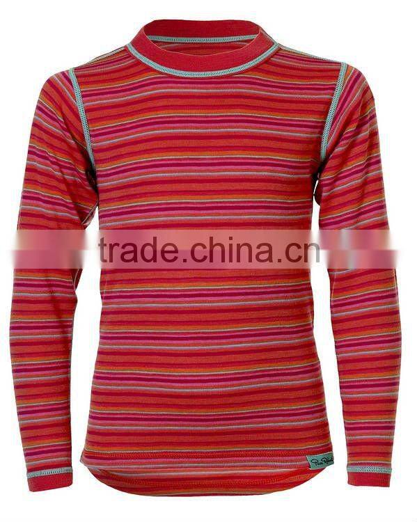 100%merino Kid clothing Thermal underwear top long johns