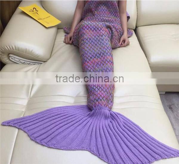 New Arrival Amazon Fleece Soft Adult Flannel Blanket Mermaid Tail Blanket Wholesale