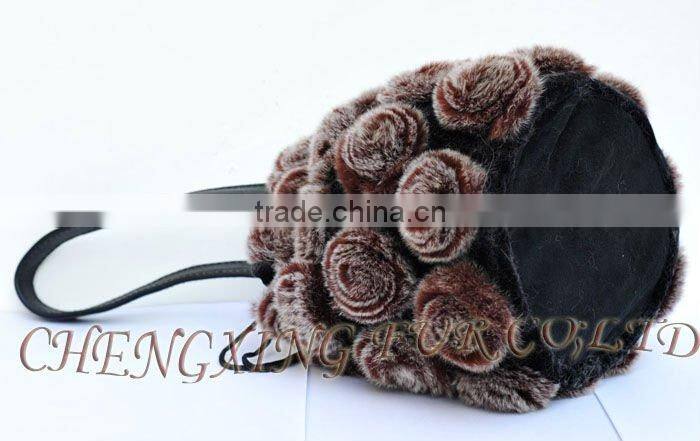 CX-H-39 Genuine Rex Rabbit Fur Samll Wedding Bag
