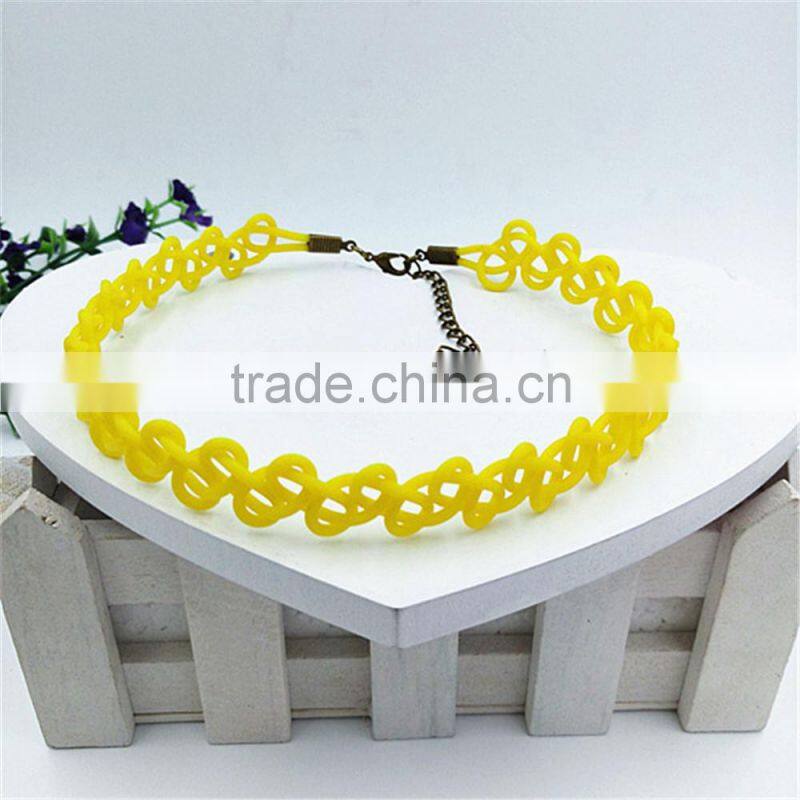 2015 latest wedding elastic tattoo choker diy necklace ops chain bracelet