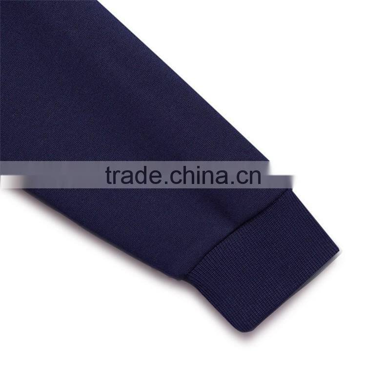 Blank sweater without hood contrast color men pullover sweater