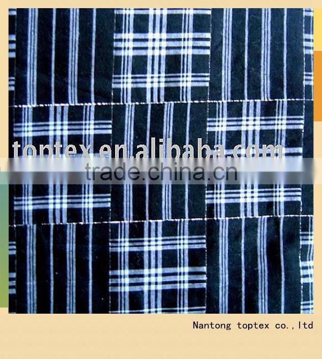 interlock yarn dyed double layer fabric