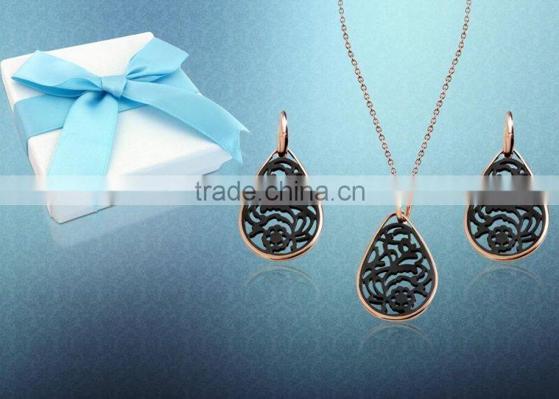 Elegant Rose Gold Plated Fashion Pendent Sets