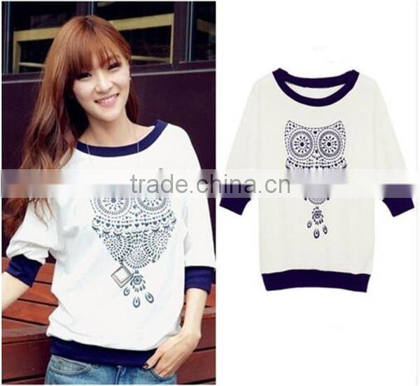 Fashion without hood long sleeve animal print hoodies