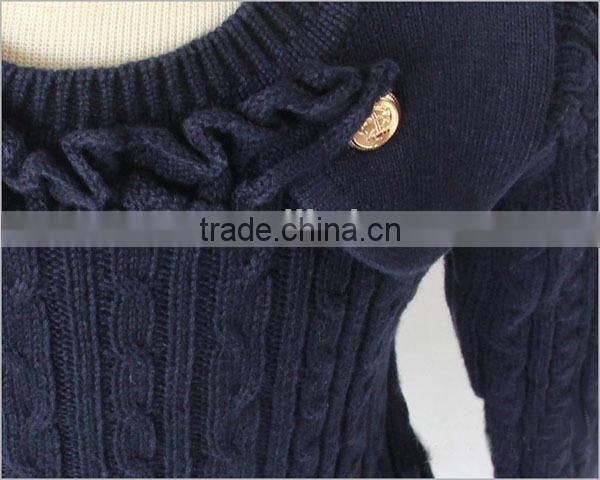 Long sleeve british sweater dress for baby girl