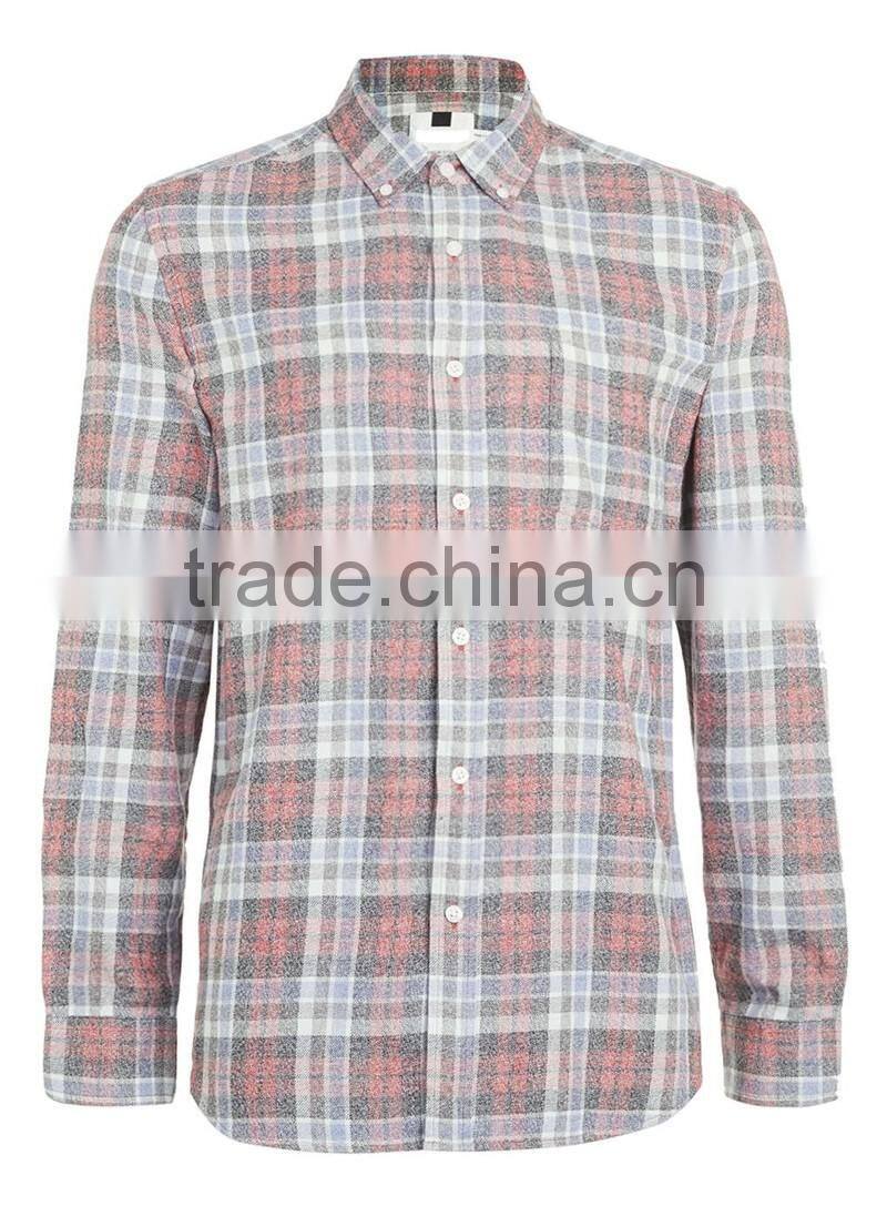 100% cotton check Long Sleeve Casual Shirt