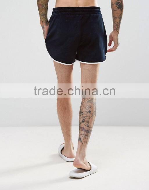 Custom velour sports pent men, runner shorts, gym fitness shorts