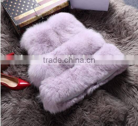 TJ-R-1 Custom Printed or Embroidery sleeveless fake fur vest