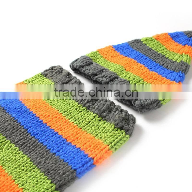 Wholesale rainbow stripe crochet baby photo prop outfit LBP20160218-28