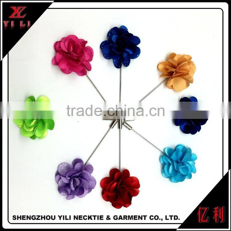 China supplies cheap colorful men shirt decorative flower pins