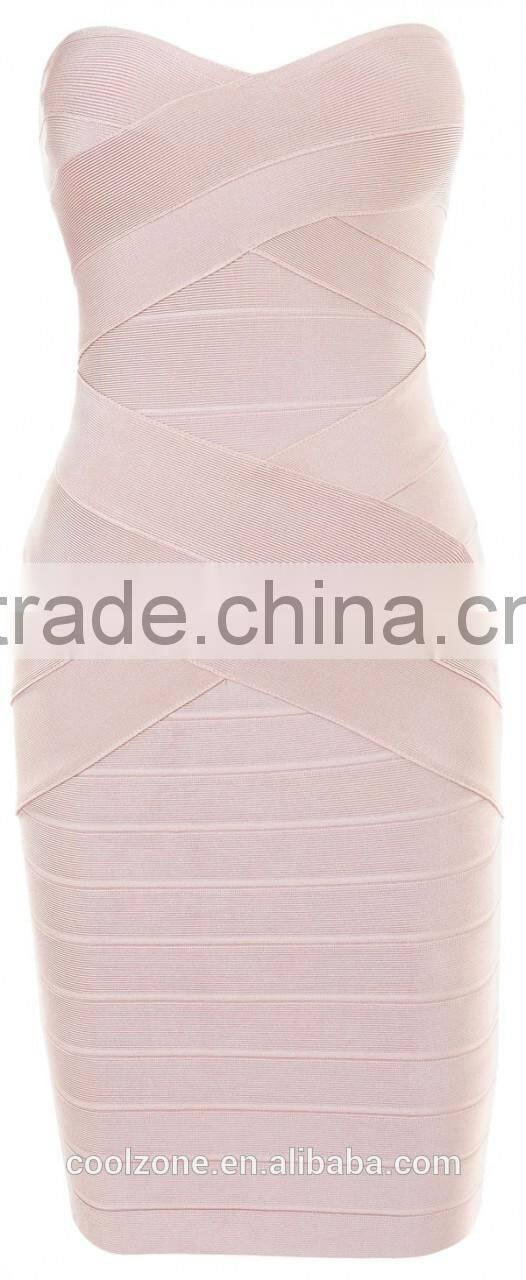 Latest China supplier strapless bandage clothing wholesale sexy women clothing