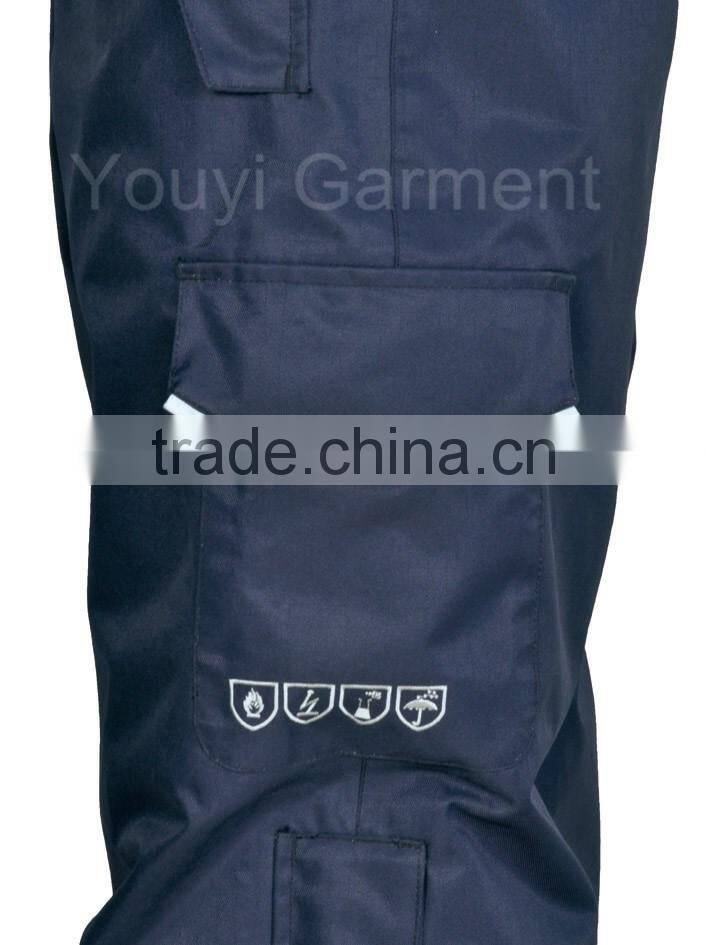 EN 14116 Standard Navy blue Fire Resistant Trousers With 3M reflective tpae