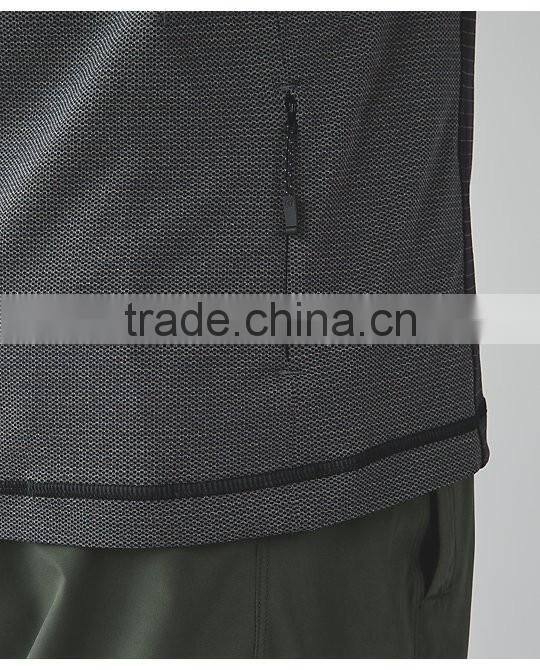 Classical Solid Color Contrast Piping 1/4 Zipped Pullover Sport Sweatshirt