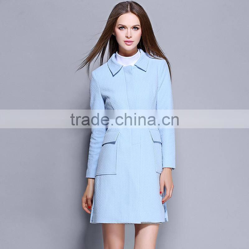 Lady young fashion Oversized Collar women coat korea winter coats for wholesale