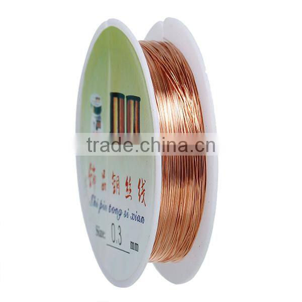 High Quality Round Rose Gold 0.3mm Copper Beading Wire Thread Cord