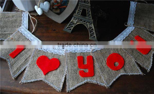 wholesale wed gift, gift for wed burlap and felt bunting