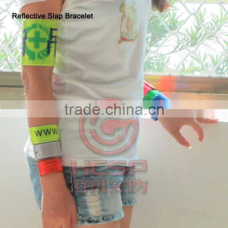 Reflective wrist band,reflective pvc slap wrap,reflective slap bracelet,reflective armband