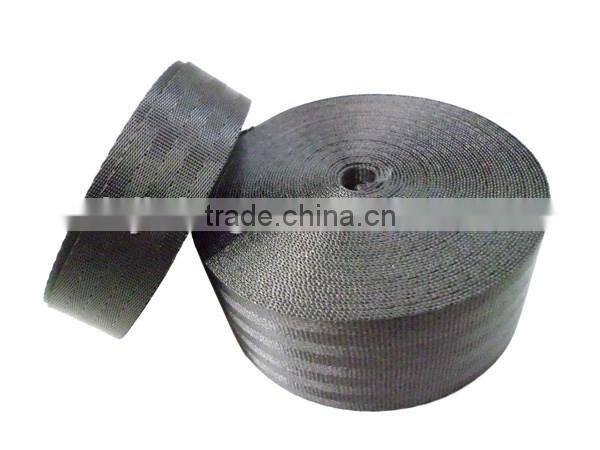 Black safety belt webbing