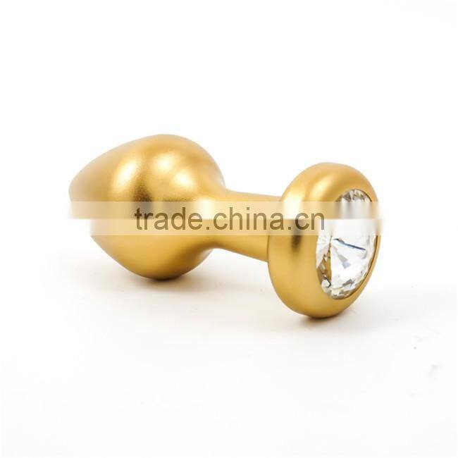 9.9*3.8 CM Aluminum Anal Sex Toy Butt Plug Anal Plug Larger Size With Diamonds tiendas de juguetes sexuales