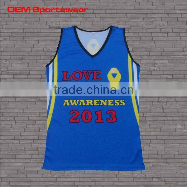 Custom quick dry running singlets for women