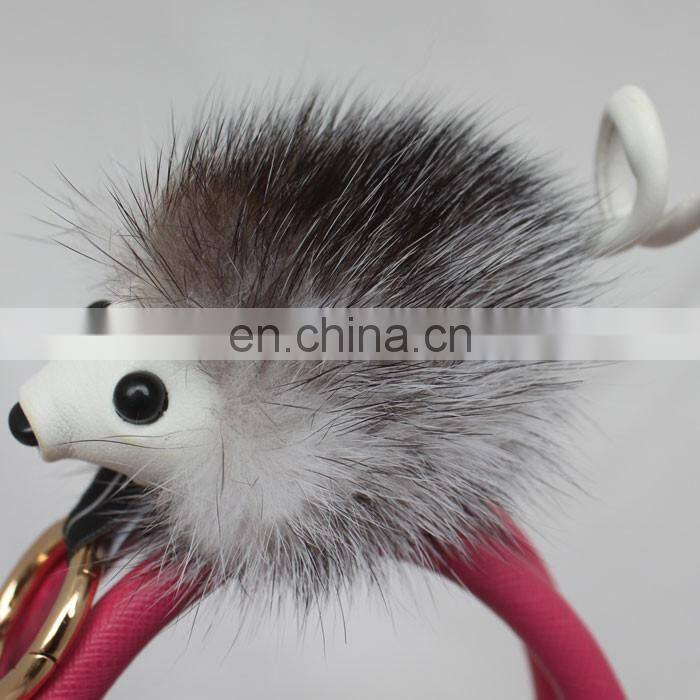 Popular New Keyring Accessory Genuine Fox Fur Custom Hedgehog Fur Keychain