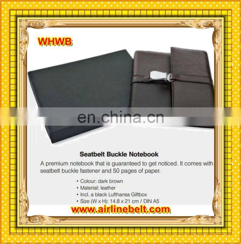 Premium aircraft seatbelt buckle fashion notebooks
