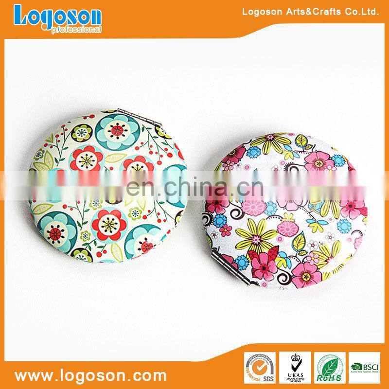 Graceful and exquisite ladies compact metal pocket mirror