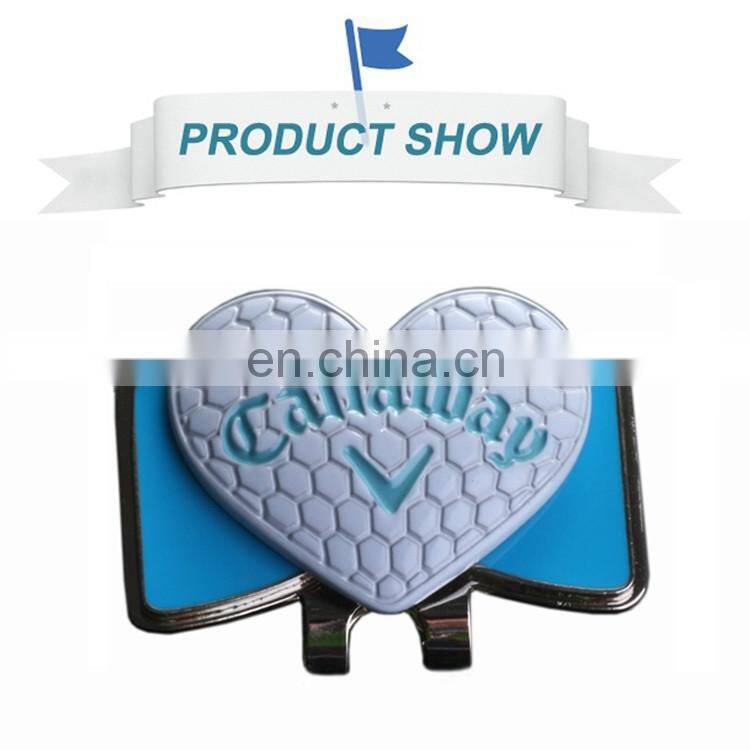 wholesale printing logo metal ball marker cap golf hat clip