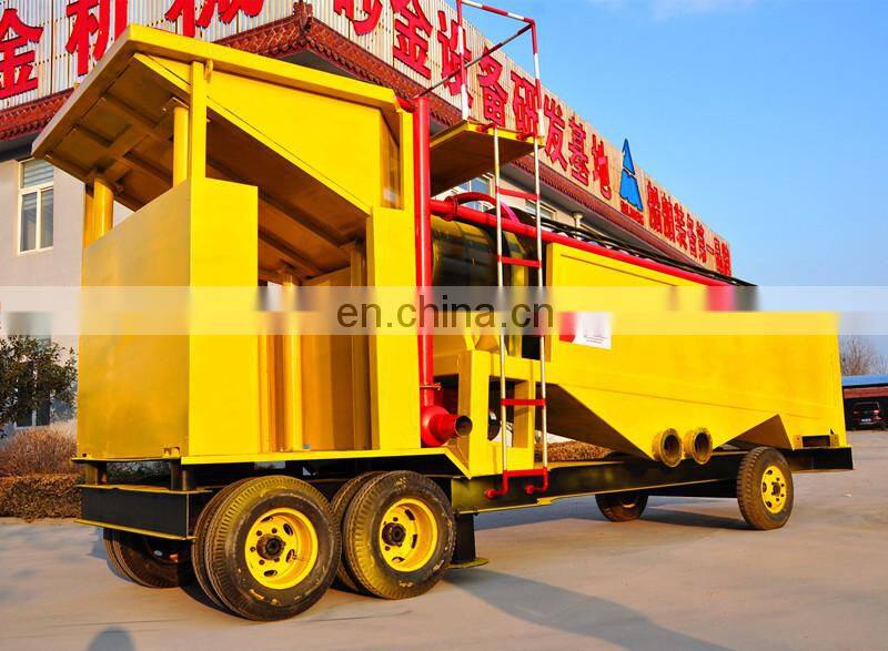 SINOLINKING Mini Portable Gold Sluice Box with Mobile Trommel Screen