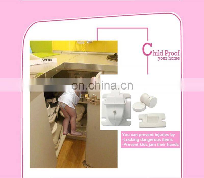 Baby Safety Magnetic Cabinet Lock Set include 8 Locks+2 Keys