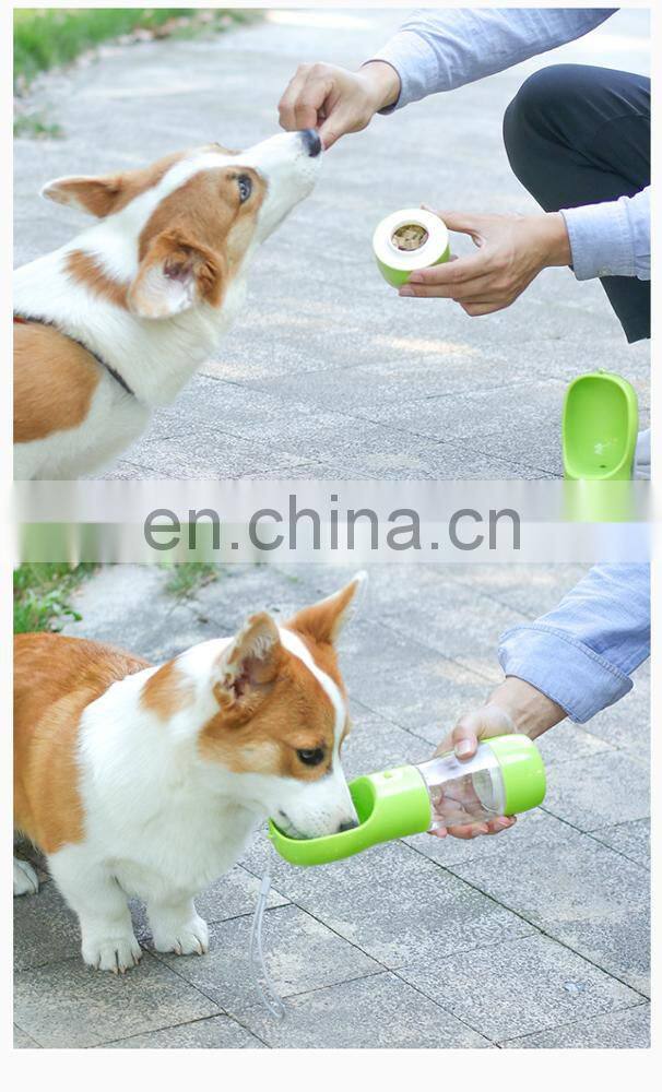 Wholesale Factory Manufacturer Custom Logo Plastic Travel Drink Feeder Portable Food Pet Dog Water Bottle