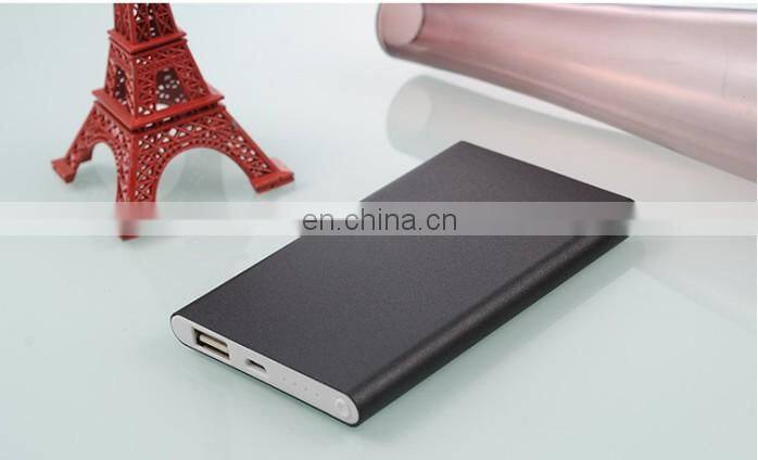 2020 oem logo printing aluminum power bank colorful super thin metal power charger laser print charger