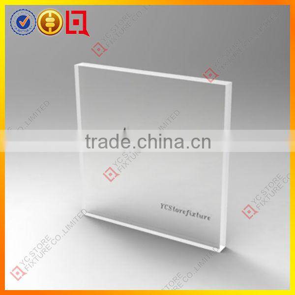 Clear water acrylic block with printed paper inside