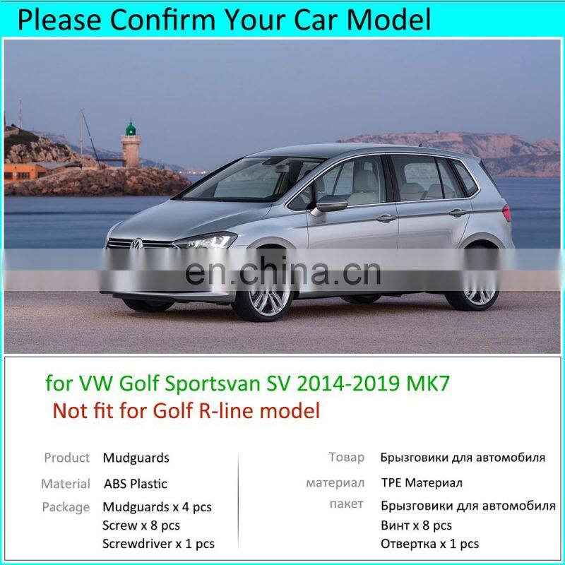 for VW Volkswagen Golf Sportsvan SV 2014 2015 2016 2017 2018 2019 Mudguards Mudflap Fender Mud Flaps Baffle Splash Accessories