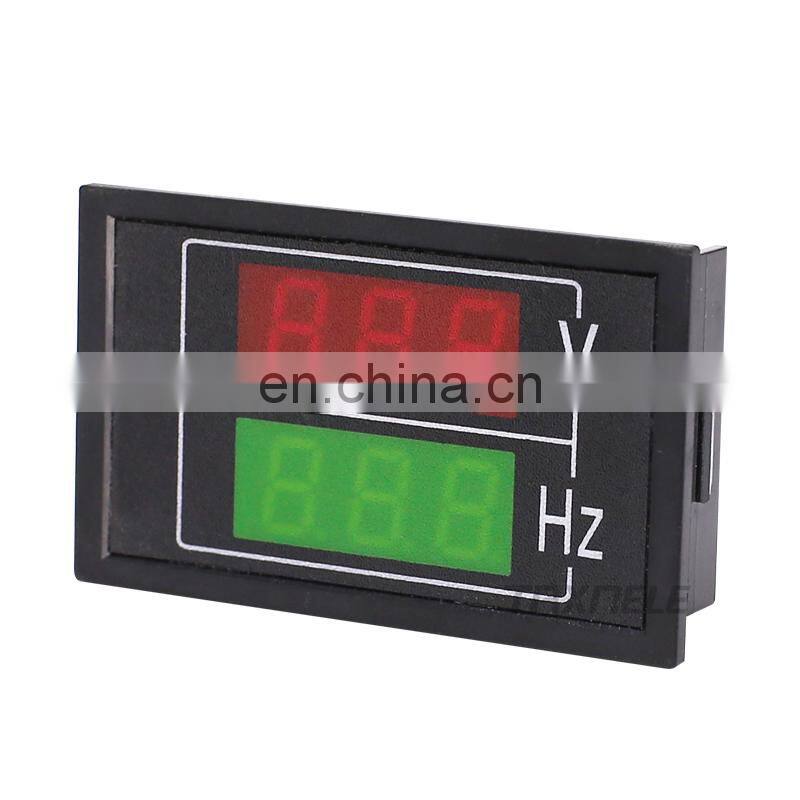 DL85 AC100-300V 10-100HZ Dual Display Voltage Frequency Meter LED Voltmeter HZ Meter Detector AC Meter
