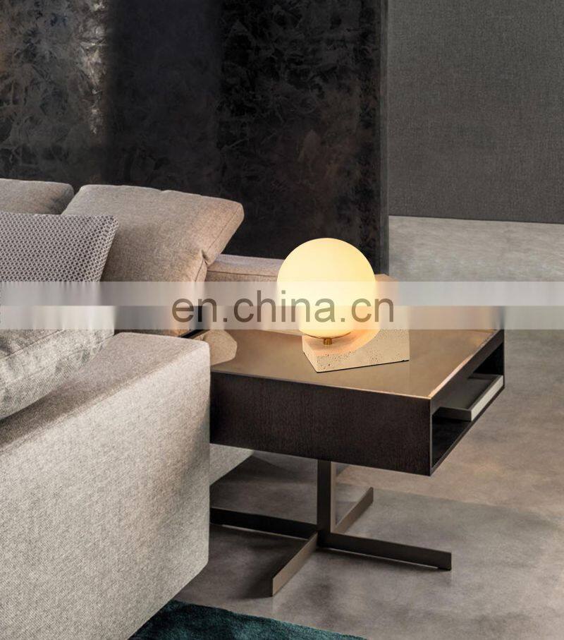 Living room holiday lighting arc lamp egg glass night table lamp