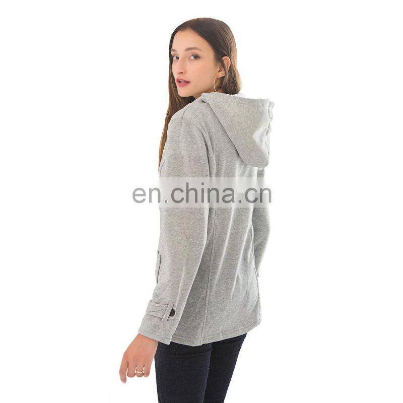Wholesale custom women's jackets Mid-length Long sleeve Casual and comfortable Autumn and winter Loose Sports coat
