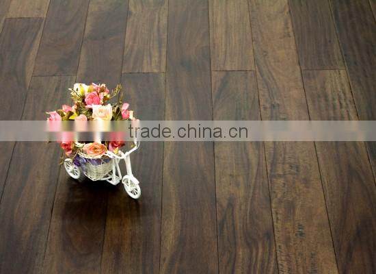 Brandy Dark Color handscraped Engineered Acacia Wood Flooring