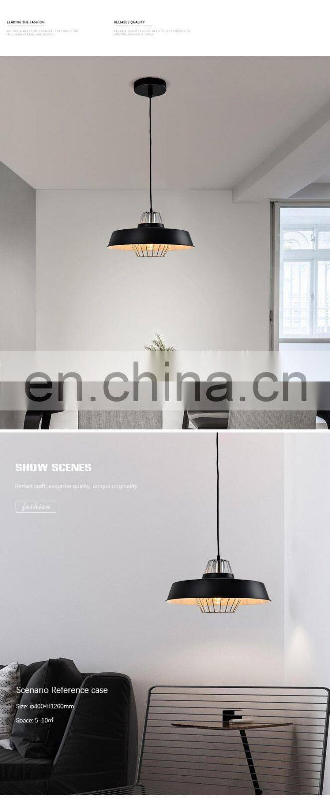 HUAYI Colorful Design Iron Material 60W Indoor Living Room Modern Decoration LED Pendant Light