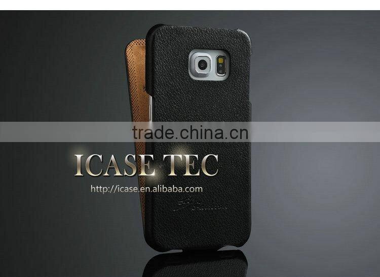 iCasetec Flip Leather Wallet Stand Case for Samsung Galaxy S6 edge