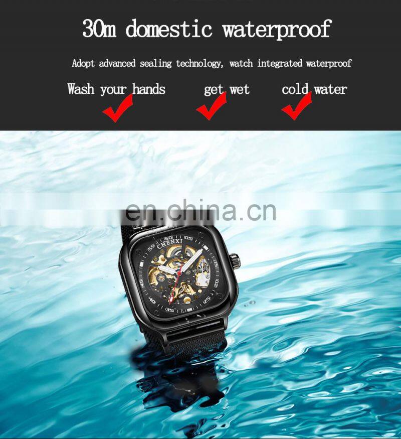 CHENXI 8810 Men Automatic Mechanical Watch Tourbillon Business Waterproof Wristwatch Men Watches