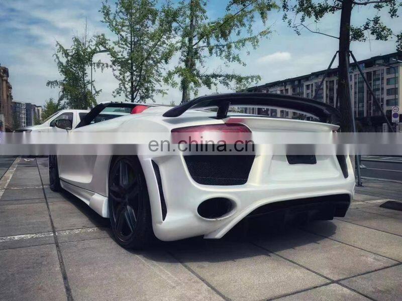 Runde Half Carbon Or Resin Material For 2008-2016 Audi R8 REGULA Style Body Kit Front Bumper Side Skirt Rear Bumper Spoiler