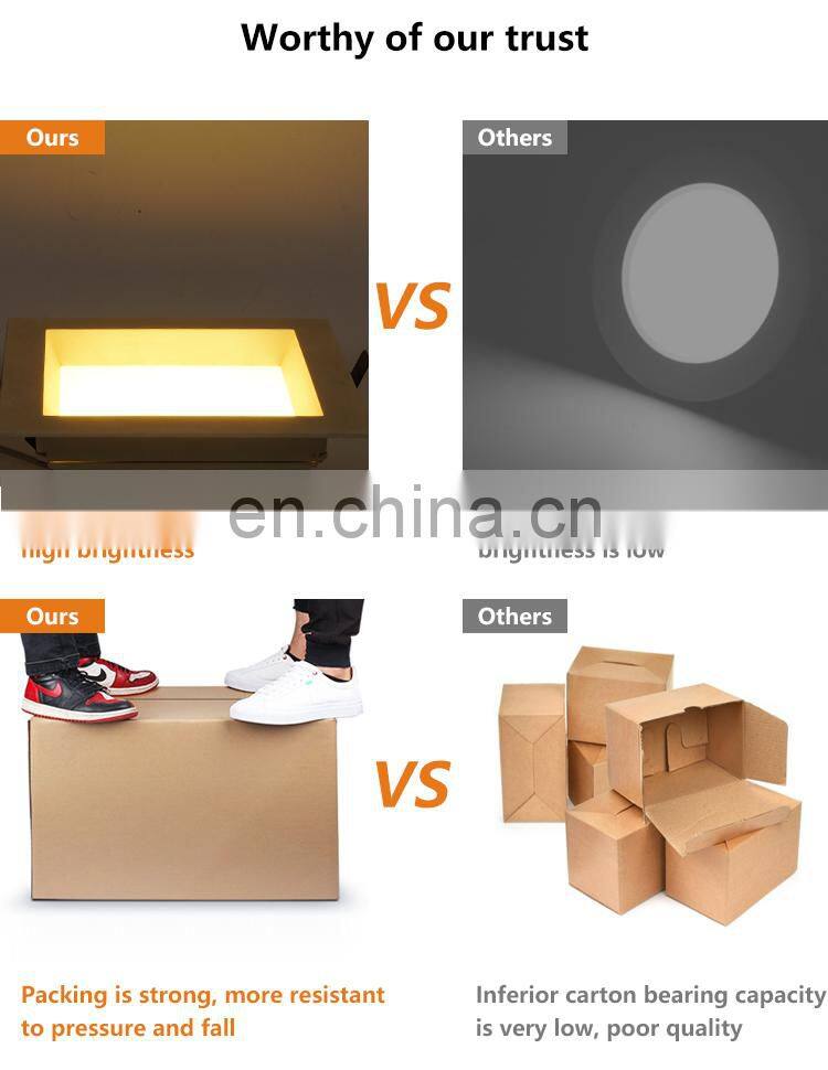 ALLWAY Modern Design Square Shape Wide Beam Angle Home Office Hotel 12W 18W 25W Led Slim Downlight