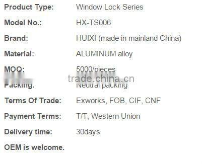 TS006 good quality cheap zinc alloy aluminium window latch